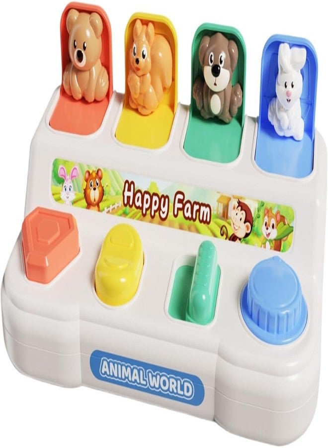 BeFunky Baby Pop Up Toy- Colorful Cause and Effect Toys for Babies 9 Months Montessori Toy Toddler Infant Toys Sensory Interactive for Early Learning Development (Farm Animals) - Image 1